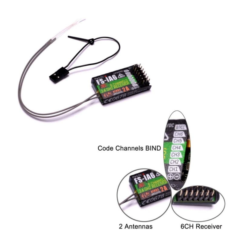 جهاز استقبال Flysky FS-IA6 6CH - مراجعة Drone Racing Antenna وسعره