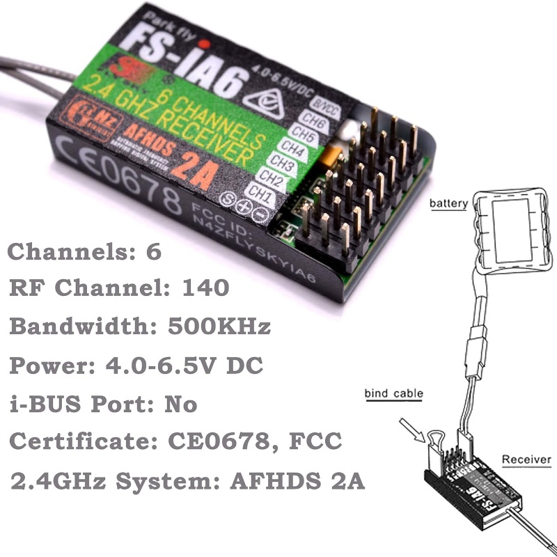 جهاز استقبال Flysky FS-IA6 6CH - مراجعة Drone Racing Antenna وسعره