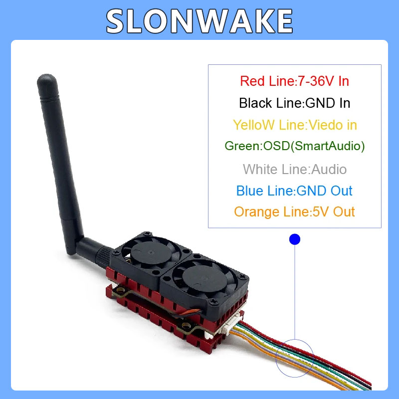 SLONWAKE 5.8G 48CH 4.2W VTX قا - مراجعة Drone Racing Vtx وسعره